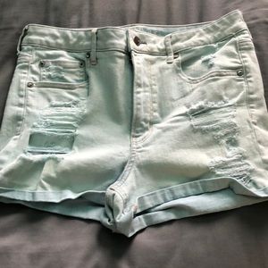 American eagle high waisted jean shorts